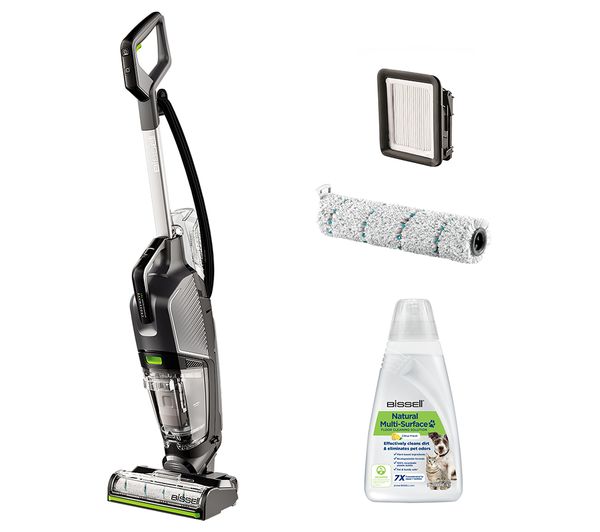 TieDex UK BISSELL CrossWave HydroSteam Pet 3517E Upright Hard Floor Vacuum Cleaner - Black & Silver