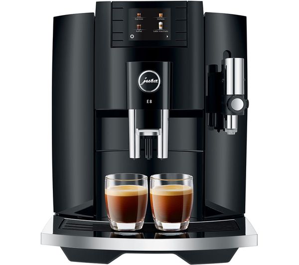 TieDex UK JURA E8 Smart Bean to Cup Coffee Machine - Piano Black