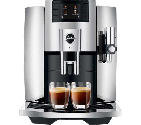 TieDex UK JURA E8 Smart Bean to Cup Coffee Machine - Chrome