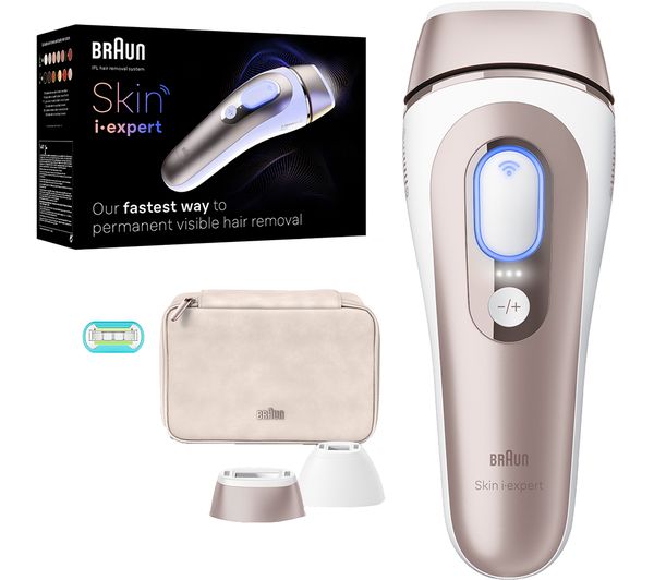 TieDex UK BRAUN Skin i-expert IPL7147 IPL Hair Removal System - Rose Gold & White