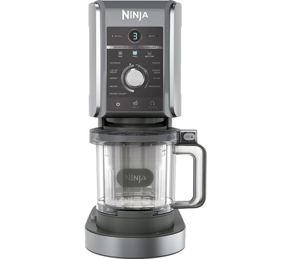 TieDex UK NINJA Creami Deluxe NC501UK 10-in-1 Ice Cream & Frozen Dessert Maker - Black & Silver