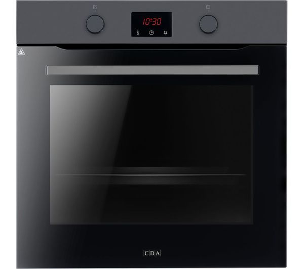 TieDex UK CDA SC050BL Electric Pyrolytic Oven - Matt Black