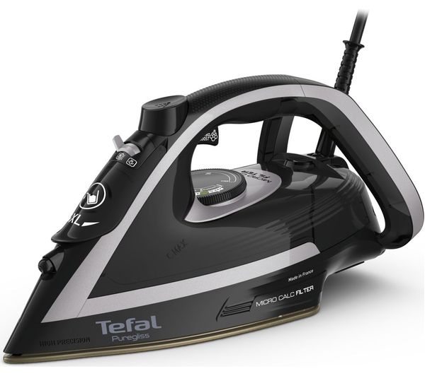 TieDex UK TEFAL Puregliss FV8062G0 Steam Iron - Black & Blue