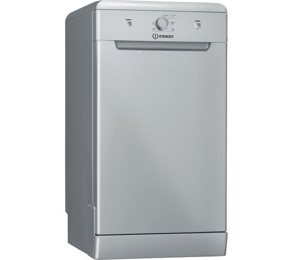 TieDex UK INDESIT DF9E 1B10 S UK Slimline Dishwasher - Silver