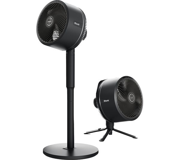 TieDex UK SHARK FlexBreeze FA220UK Portable 11.3" Hybrid Pedestal Fan - Charcoal Black