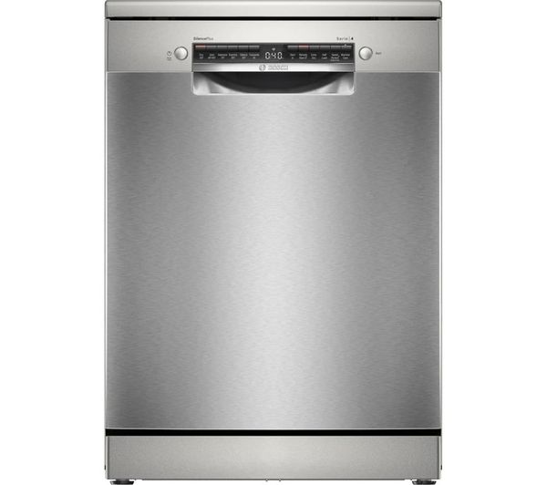 TieDex UK BOSCH Series 4 SMS4EKI06G Full-size Dishwasher - Silver