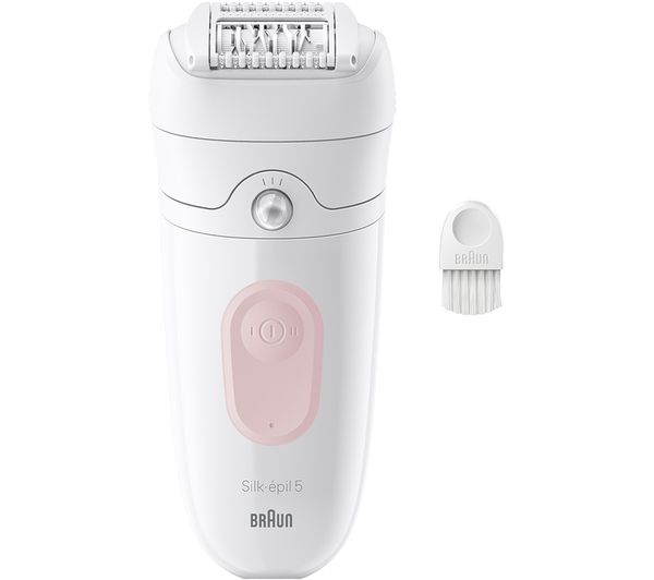 TieDex UK BRAUN Silk-épil 5 5-000 Wet & Dry Epilator - White & Flamingo