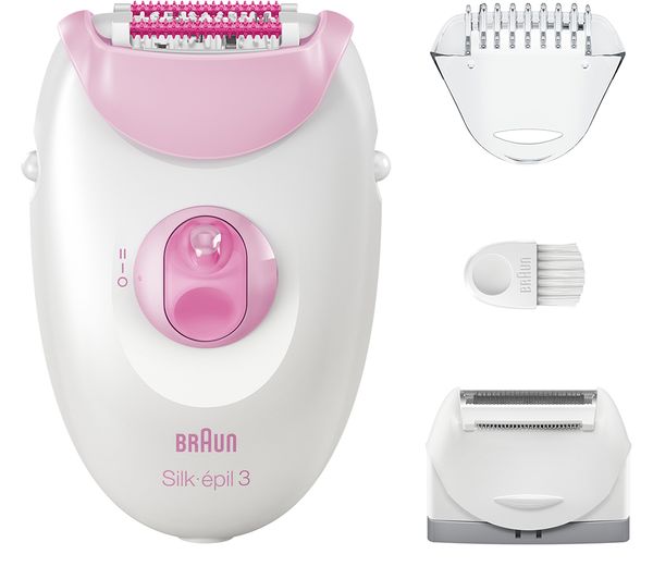 TieDex UK BRAUN Silk-épil Series 3 3-031 Epilator - White & Pink