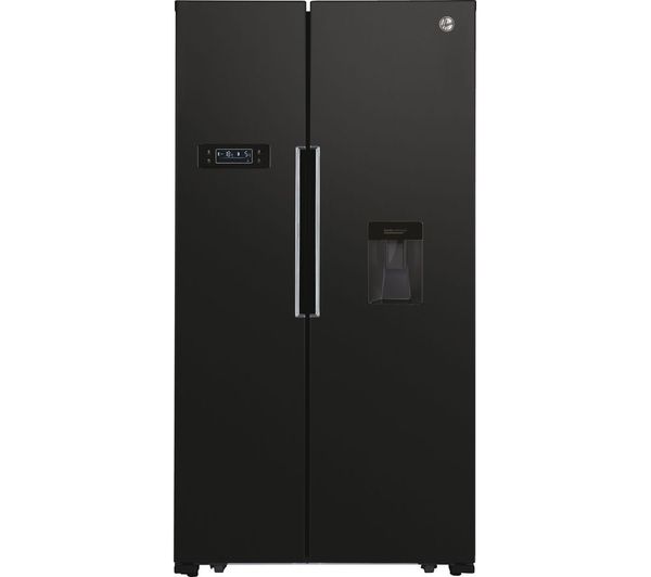 TieDex UK HOOVER HHSBSO6174BWDK-1 American-Style Fridge Freezer - Black