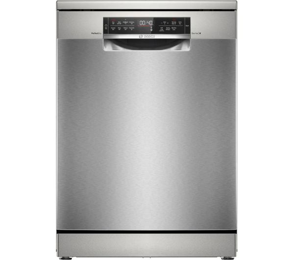 TieDex UK BOSCH Series 6 PerfectDry SMS6TCI01G Full-size WiFi-enabled Dishwasher - Silver Inox