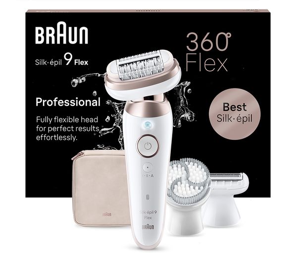 TieDex UK BRAUN Silk-épil 9 Flex 9 3D SE9-060 Wet & Dry Epilator - Rose Titan