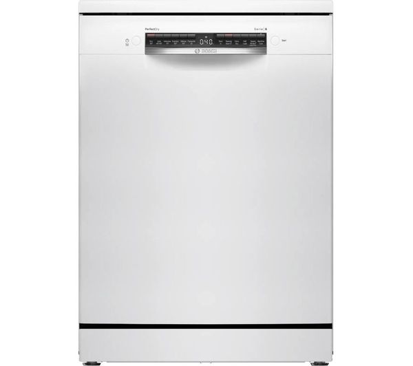 TieDex UK BOSCH Series 6 PerfectDry SMS6ZCW10G Full-size WiFi-enabled Dishwasher - White