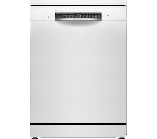 TieDex UK BOSCH Series 4 SMS4EKW06G Full-size WiFi-enabled Dishwasher - White