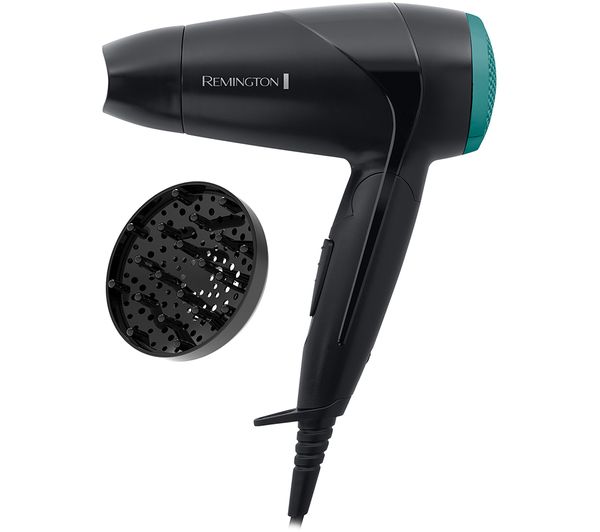 TieDex UK REMINGTON On The Go D1500 Compact Hair Dryer - Black