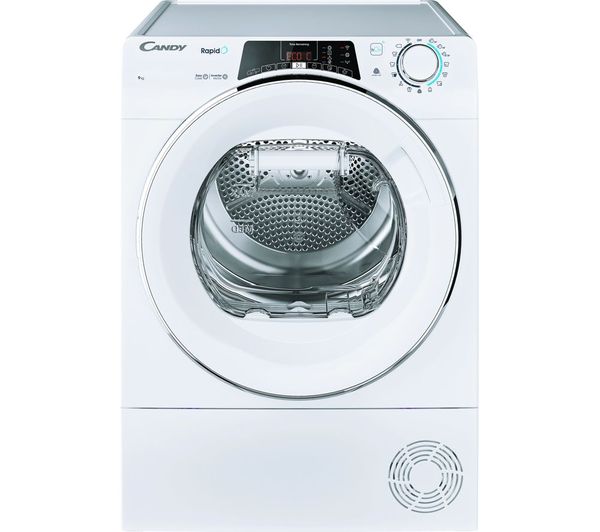 TieDex UK CANDY Rapido ROE H9A3TCE-80/N WiFi-enabled 9 kg Heat Pump Tumble Dryer - White