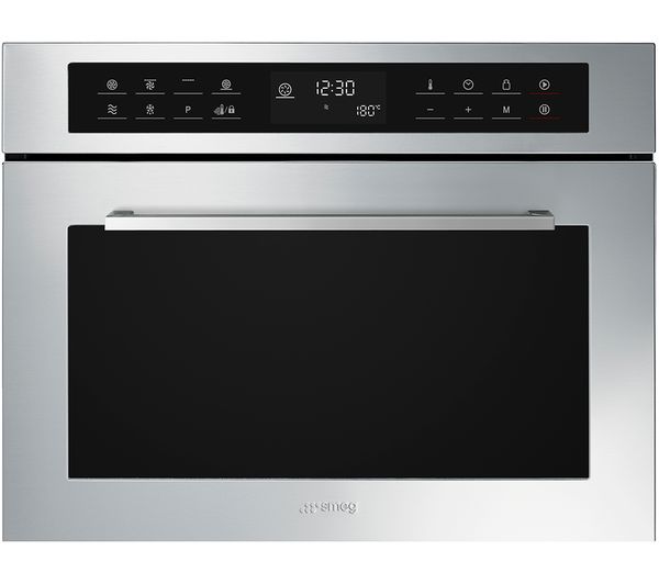 TieDex UK SMEG Cucina SF4400MCX1 Built-in Compact Combination Microwave - Stainless Steel