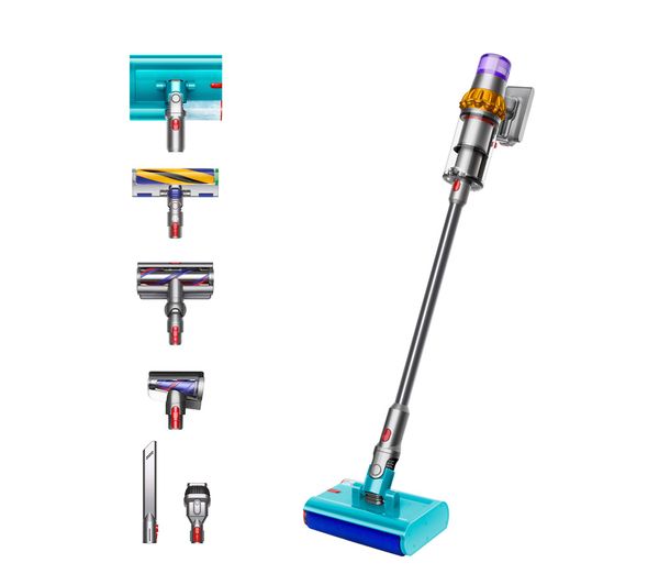 TieDex UK DYSON V15s Detect Submarine Cordless Vacuum Cleaner - Nickel & Yellow