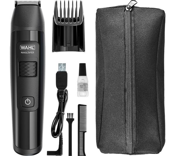 TieDex UK WAHL Manscaper 1065-800 Wet & Dry Body Groomer - Black