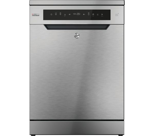 TieDex UK HOOVER H-Dish 500 HF 5C7F0X-80 Full-size WiFi-enabled Dishwasher - Stainless Steel