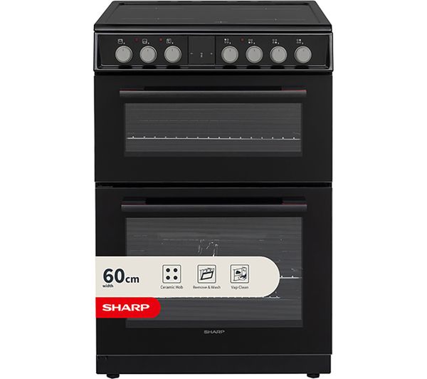 TieDex UK SHARP KF-66DDVDD04BM1K-EN 60 cm Electric Ceramic Cooker - Black