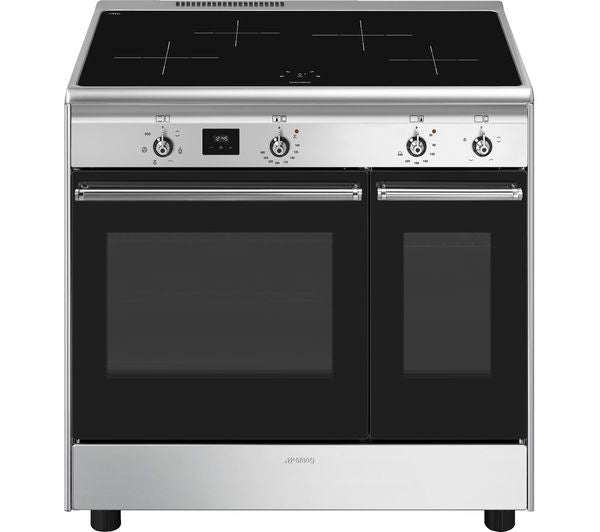 TieDex UK SMEG CX92IM 90 cm Electric Induction Range Cooker - Stainless Steel & Black