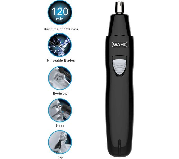 TieDex UK WAHL 9865-2401 Eye, Nose & Eyebrow Trimmer Kit - Black