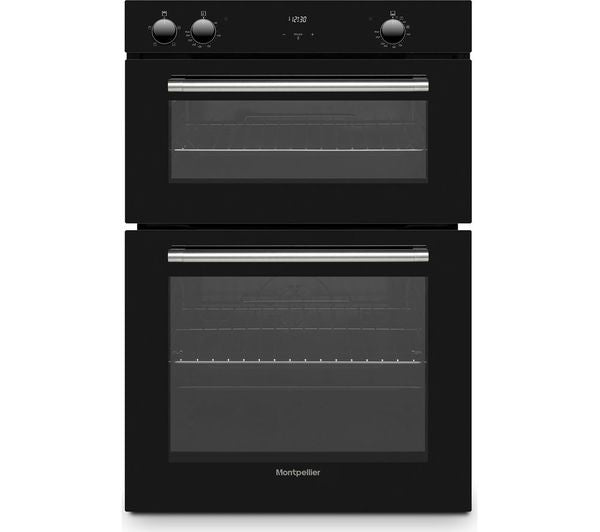 TieDex UK MONTPELLIER MBIDO90 Built-In Double Oven - Black & Stainless Steel