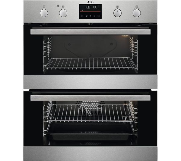 TieDex UK AEG SurroundCook DUB535060M Electric Built-under Double Oven - Stainless Steel