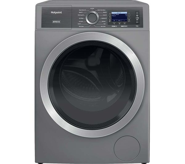 TieDex UK HOTPOINT GentlePower H8 09ADS UK 10 kg 1400 Spin Washing Machine - Silver