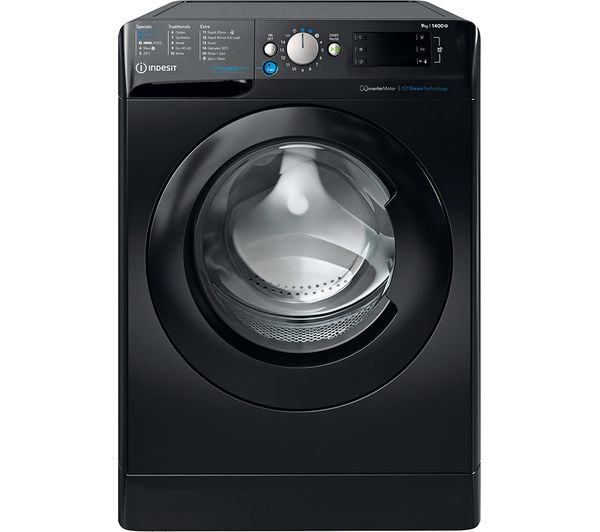 TieDex UK INDESIT Innex Steam Push&Go BWE 91496X KV UK 9 kg 1400 Spin Washing Machine - Black