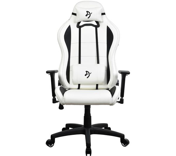 TieDex UK AROZZI Torretta Faux Leather Gaming Chair - White & Black