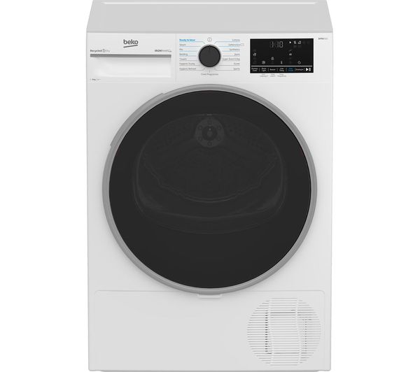 TieDex UK BEKO Pro Ironfinish B5T48231IW 8 kg Heat Pump Tumble Dryer - White