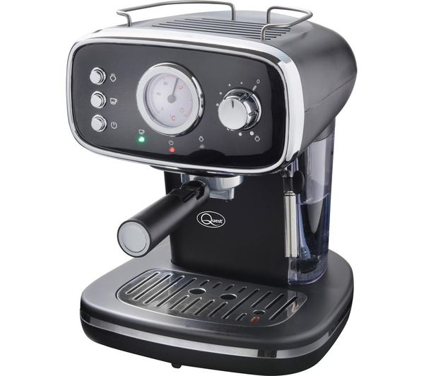 TieDex UK QUEST 36569 Retro Coffee Machine - Black