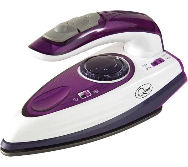 TieDex UK QUEST 34030 Travel Steam Iron - White & Purple