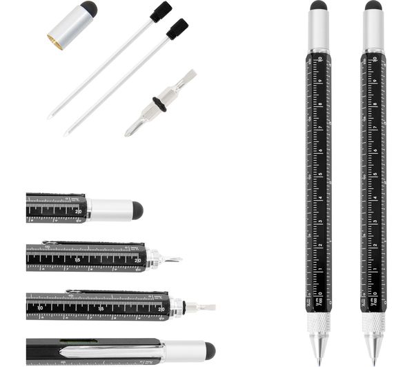 TieDex UK GLOBAL GIZMOS 51319 6-in-1 Tool Pen - Twin Pack