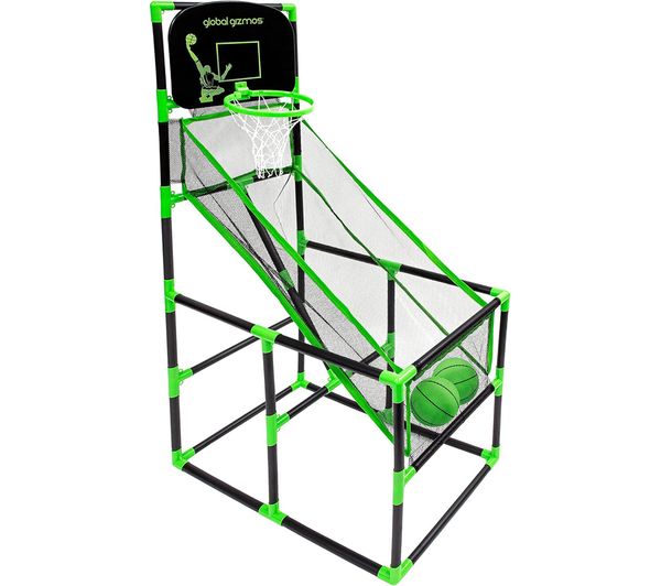 TieDex UK GLOBAL GIZMOS 55629 Arcade Basketball Stand - Green & black