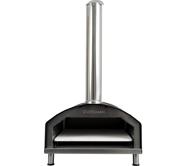 TieDex UK STATESMAN SKPO0W13SS Wood Pellet Pizza Oven - Black & Silver