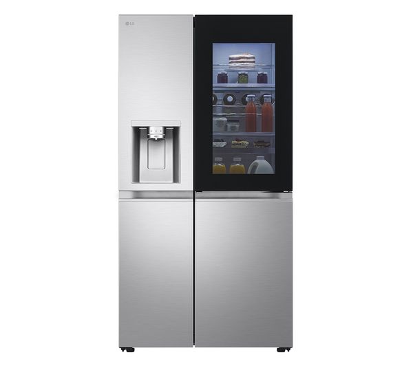 TieDex UK LG InstaView GSXE91BSAD American-Style Smart Fridge Freezer - Brushed Steel