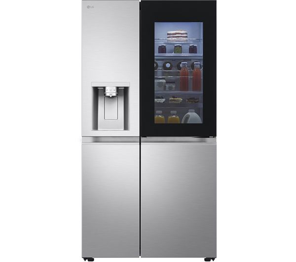 TieDex UK LG InstaView GSXE91BSAD American-Style Smart Fridge Freezer - Brushed Steel