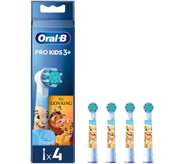 TieDex UK ORAL B Pro Kids Disney Lion King Replacement Toothbrush Head - Pack of 4