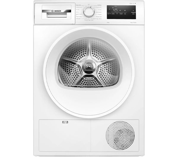 TieDex UK BOSCH Series 4 WTH85225GB 8 kg Heat Pump Tumble Dryer - White