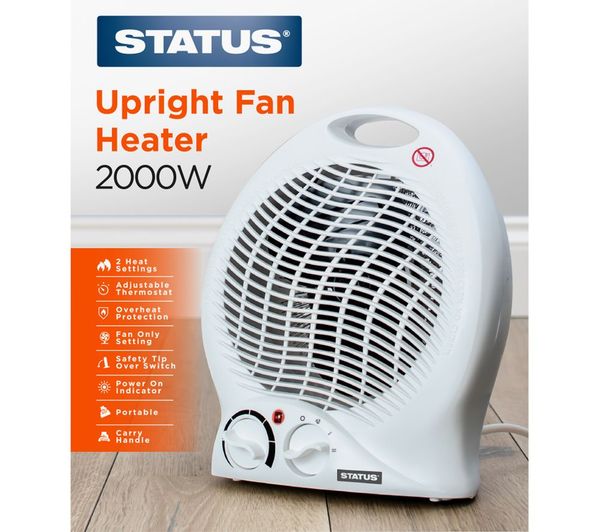 TieDex UK STATUS FH1P-2000W1PKB6 Portable Convector Heater - White