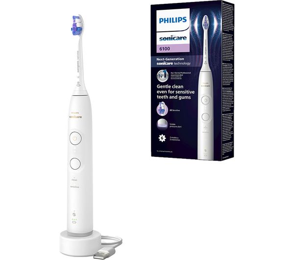 TieDex UK PHILIPS Sonicare Series 6100 HX7400/01 Electric Toothbrush - White