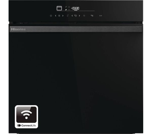 TieDex UK HISENSE Hi6 BlackLine HO66FAPizzaChef Electric Pyrolytic Smart Oven - Jet Black