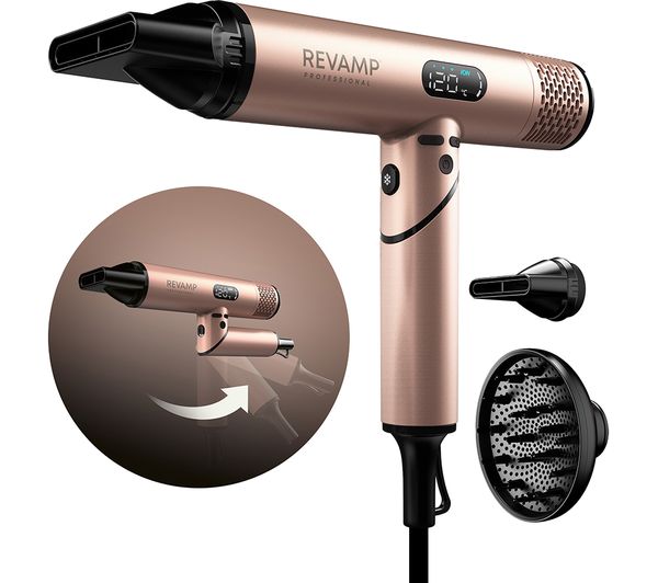 TieDex UK REVAMP Dynamic Radiance & Shine Digital Intelligent Ionic Hair Dryer - Gold