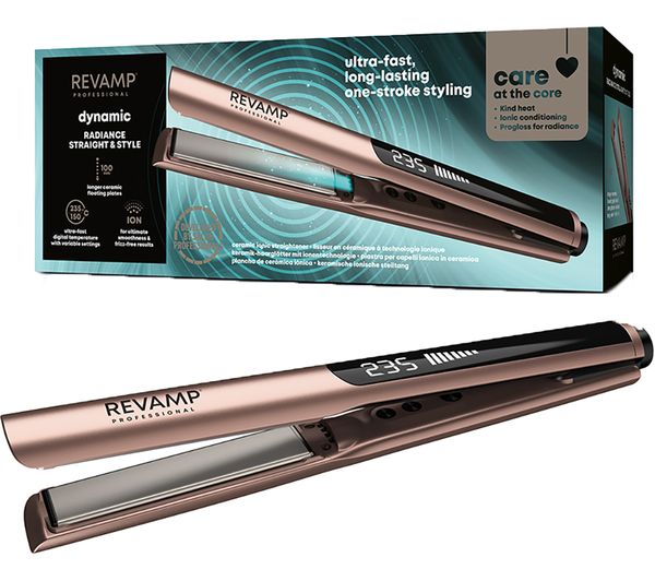 TieDex UK REVAMP Dynamic Radiance Straight & Style Ceramic Ionic Hair Straightener - Gold