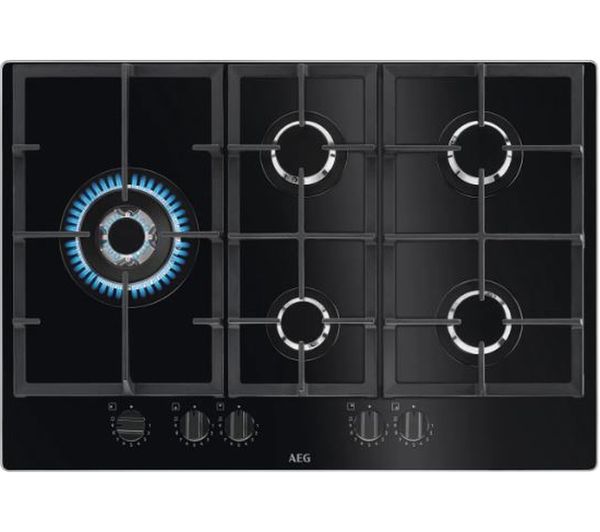 TieDex UK AEG 6000 Series HKB75820NB 74 cm Gas Hob - Black