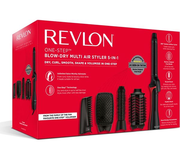 TieDex UK REVLON RVDR5371UK One Step 5-in-1 Hair Styler - Black