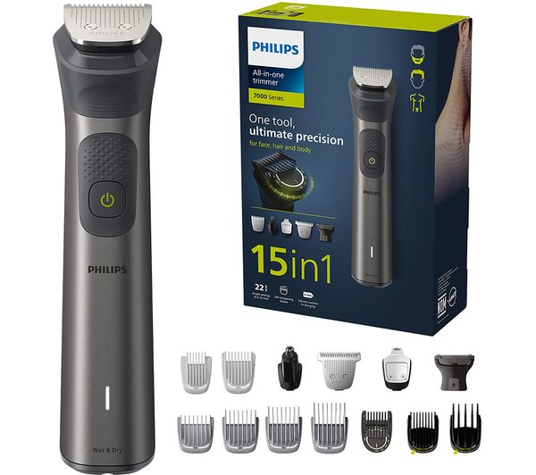 TieDex UK PHILIPS Series 7000 15-in-1 MG7940/15 Wet & Dry Multi Grooming Trimmer - Black