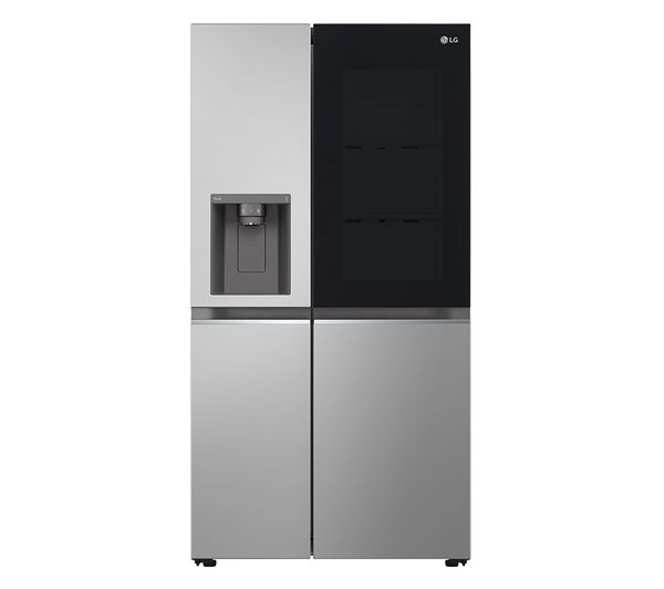 TieDex UK LG InstaView GSGV80PYLL American-Style Smart Fridge Freezer - Prime Silver